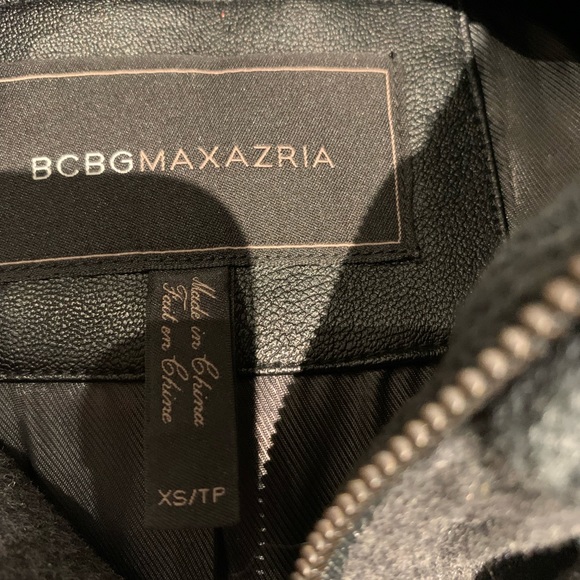 BCBG MAXAZARIA wool with leather , XS, like New - Picture 7 of 9